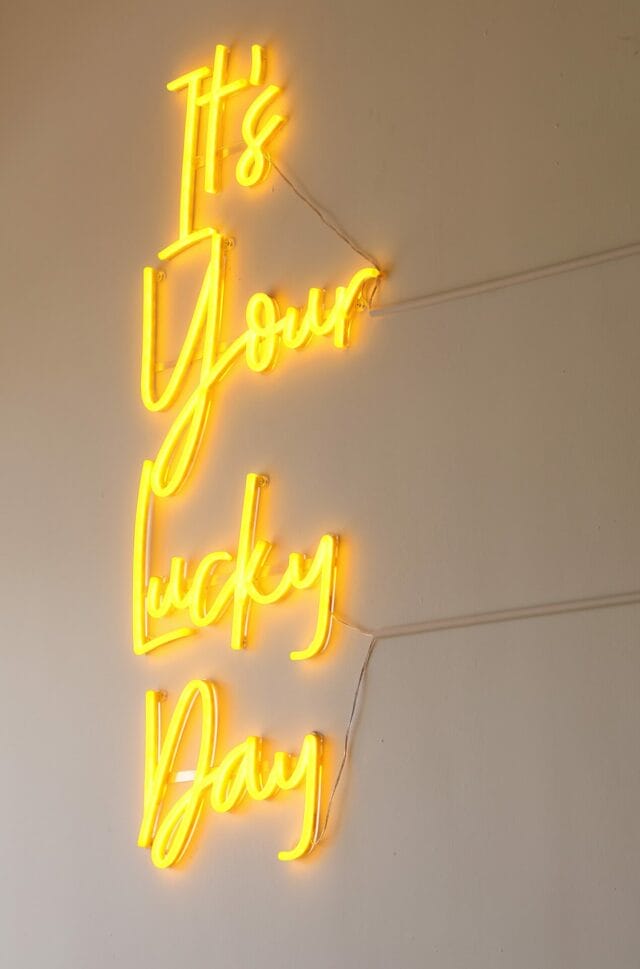 Lucky Day Restaurant Interior Design Neon Sign